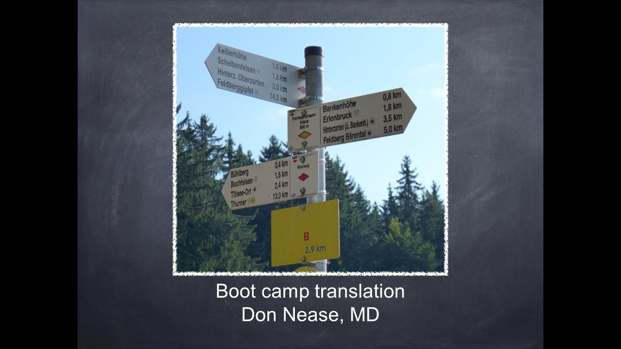 CRISP Seminar Nease on Boot Camp Translation - YouTube