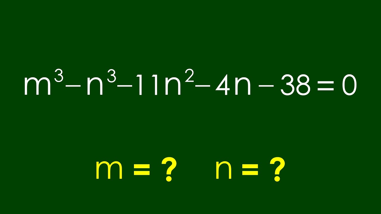 A Nice Algebra Problem | Math Olympiad m=? n=? - YouTube