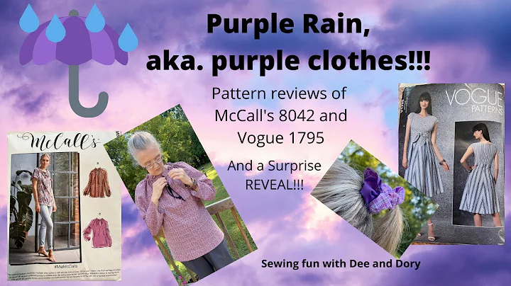 Purple Rain!  pattern review  M8042, V1795  9-4-22