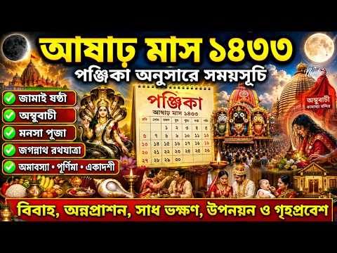 Ashar Mas Bengali Calendar 1433 | আষাঢ় মাস ১৪৩৩ | 1433 Bengali Calendar | Asar Mas 1433