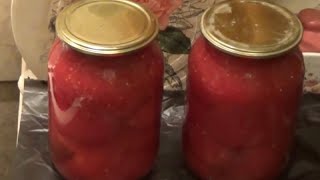 Помидоры в томатном соке на зиму  Вкусная заготовка