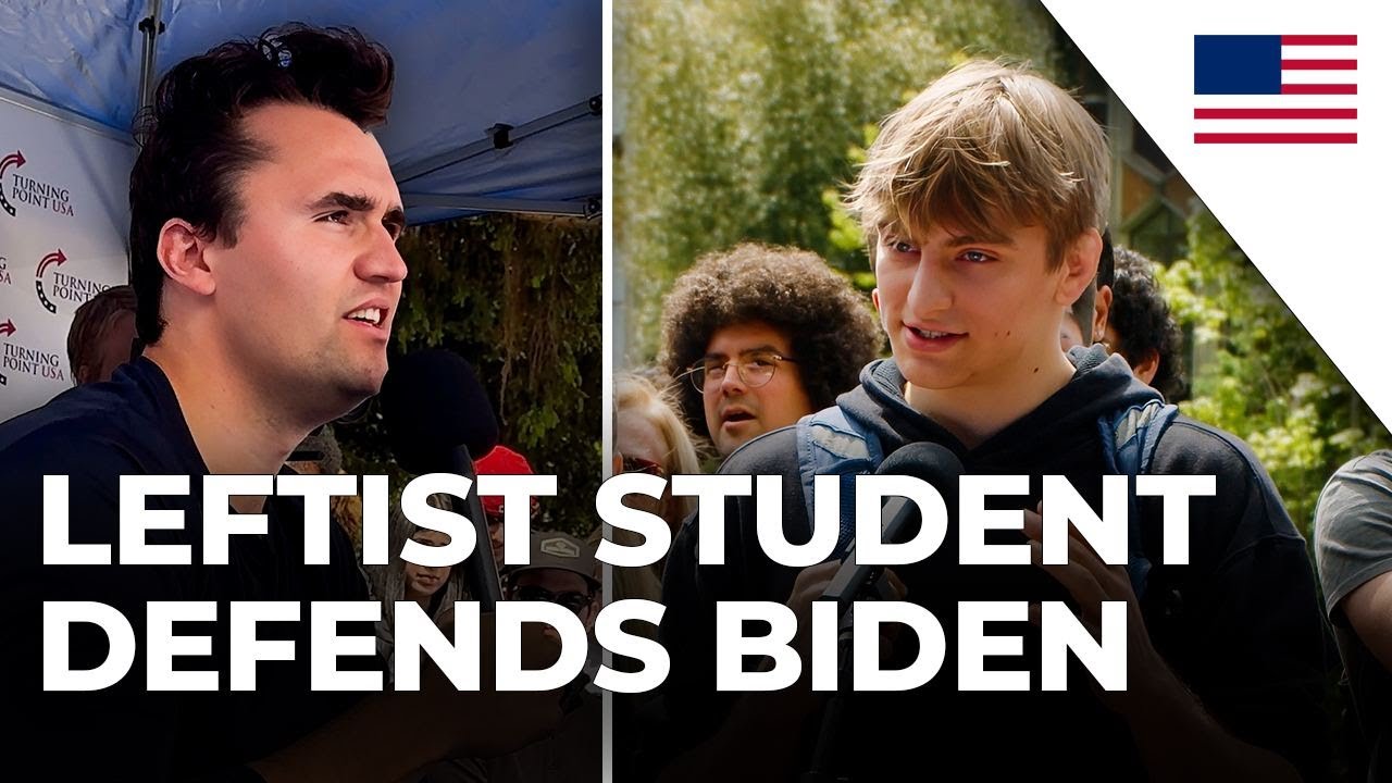 Charlie Kirk Confronts College Student Praising Biden's Legislative Success and Border Policy Effectiveness