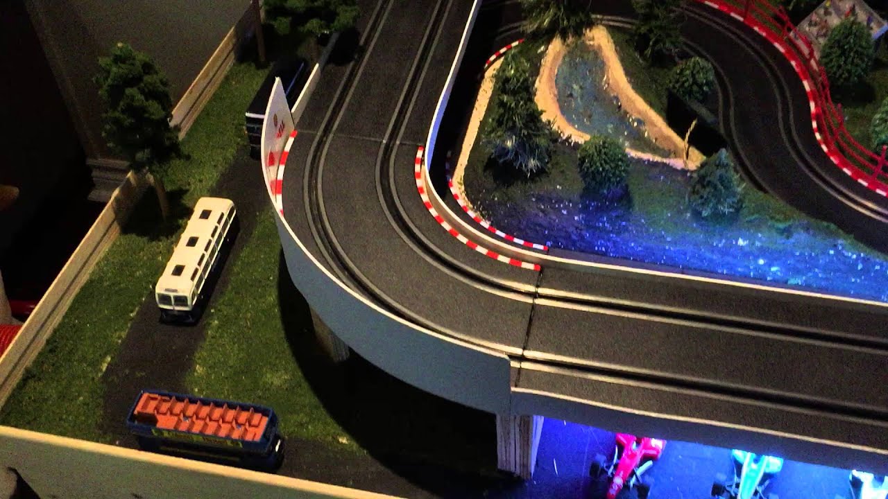 carrera go slot car racing village 4x8 YouTube