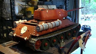 Armortek 1/6th scale RC T34/85 project video #18 (rear armor plate details)