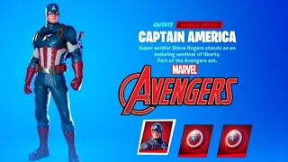 Buying Captain America + Grand Salute Emote + Showcase + GIVEAWAY - Fortnite