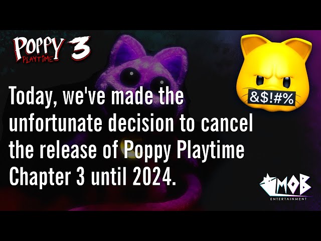 Poppy Playtime Chapter 3 has been postponed, and a new trailer has