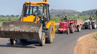 JCB 3dx Xpert loading Field Mud | Eicher 485 Tractor | Mahindra 275 Di with Trolley | Pramods Life image