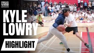 Kyle Lowry Puts Camper on Skates With Crazy Crossover & Makes Campers Do  Pushups! 