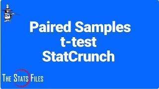 8.3 How to use StatCrunch for Paired Sample t-test w/ raw data.