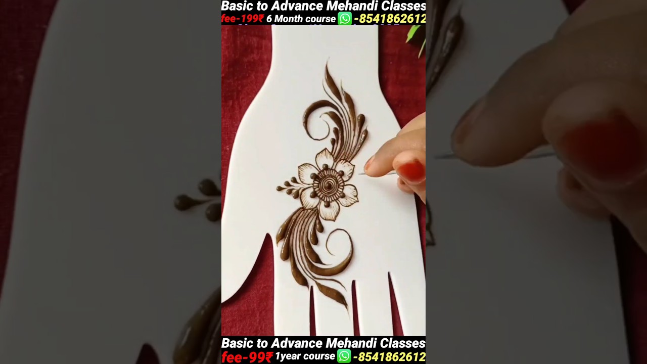Leaf + circle flower pattern mehndi designs art // new stylish wedding mehndi designs 2025 