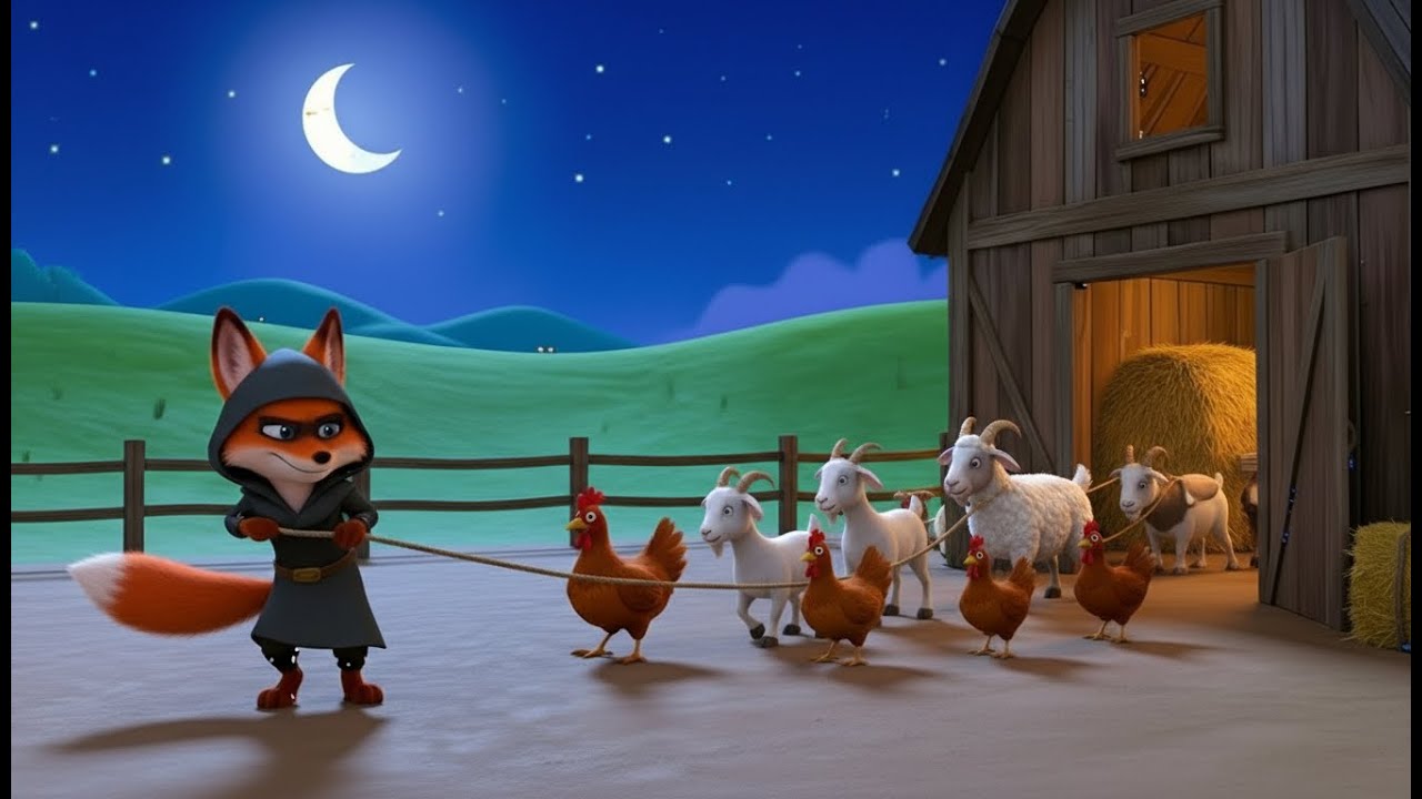 Old MacDonald Night Mystery  | Fox Steals Eggs | Kids Farm Story 3D Cartoon