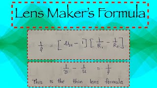 Lens Maker’s Formula | Class 12