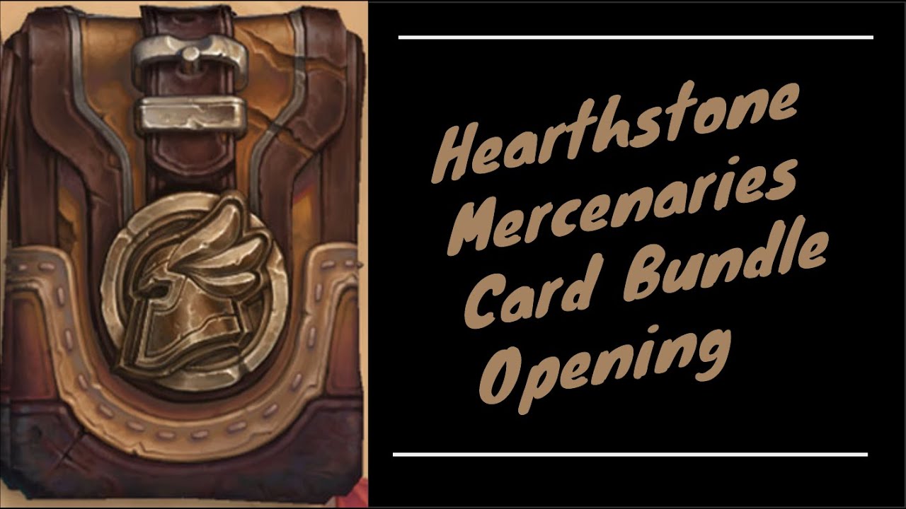 Hearthstone Mercenaries Card packs opening
