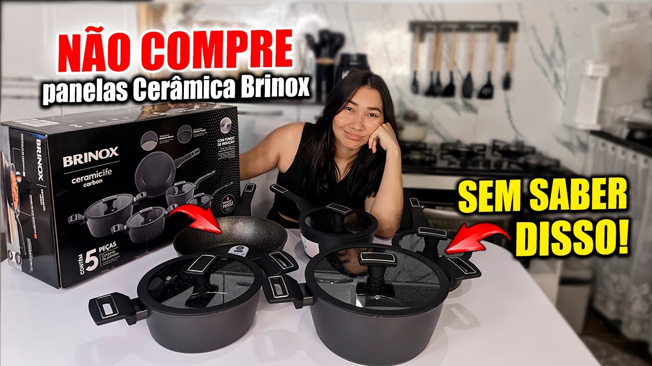 ATENÇÃO! JOGO DE PANELAS CERAMIC LIFE CARBON BRINOX. Será que as panelas cerâmica brinox são boas?