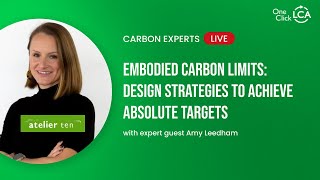Embodied Carbon Limits: Design Strategies to Achieve Absolute Targets