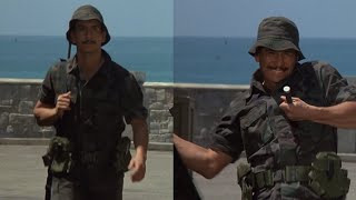 Famous Commando (1985) | Soldiers Stabbed from Knife Throw Wealth