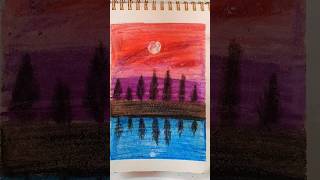 It's not a perfect one. #crayonart #crayon #drawing #crayoncoloring #scenery #art #funtime