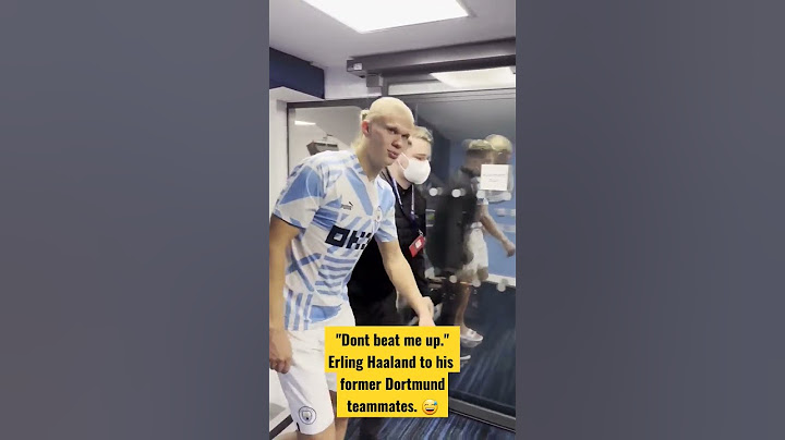 Erling Haaland to his former Dortmund teammates after scoring a winner against them! 😅