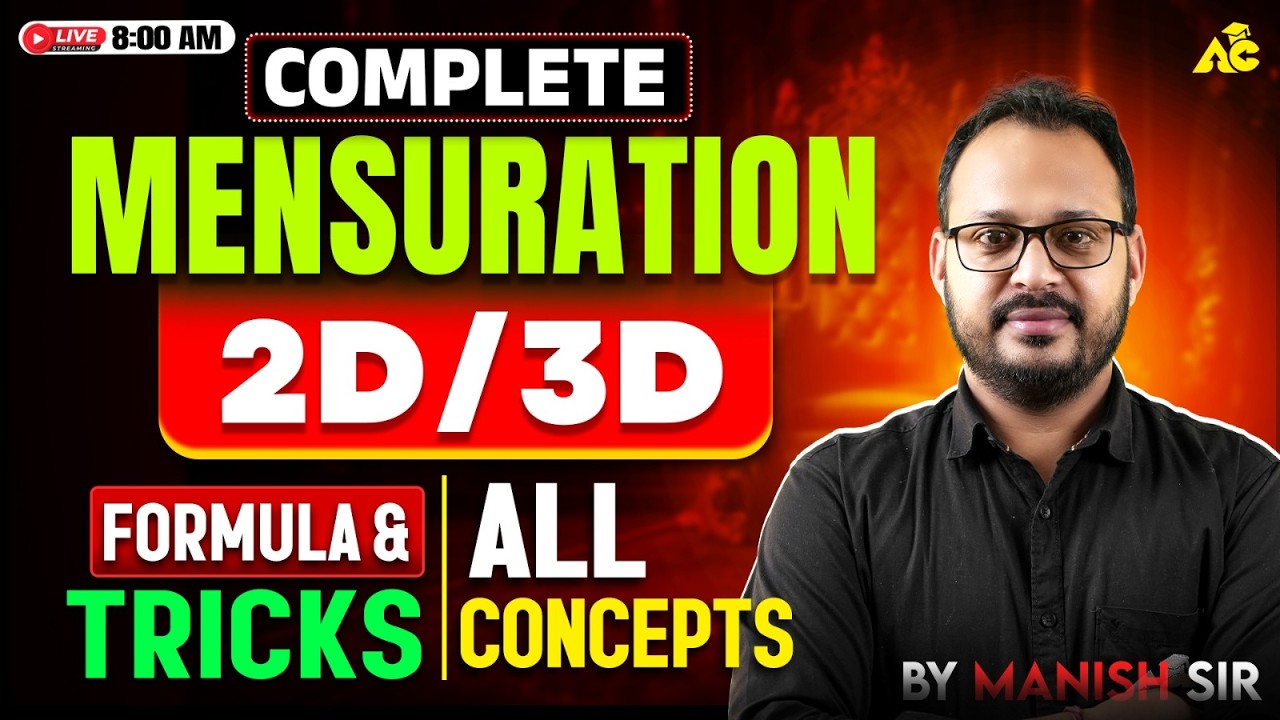 PSTET 2026 | Mensuration Class-01| Important Questions and Complete Concept By Manish Sir