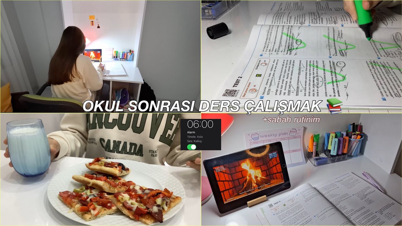 OKUL SONRASI NASIL DERS ÇALIŞIYORUM ? + sabah rutinim | ☕️📚🏫