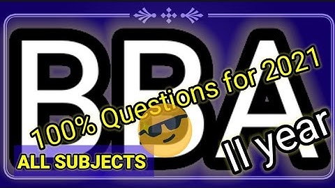 BBA important questions 2021| Rajasthan University all paper|all University