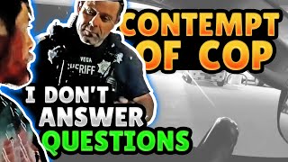 Contempt Of Cop Traffic Stop - I Don't Answer Questions.