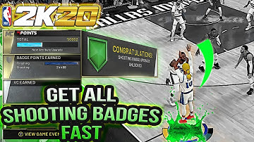 HOW TO GET ALL YOUR SHOOTING BADGES FAST & EASY IN NBA 2K20