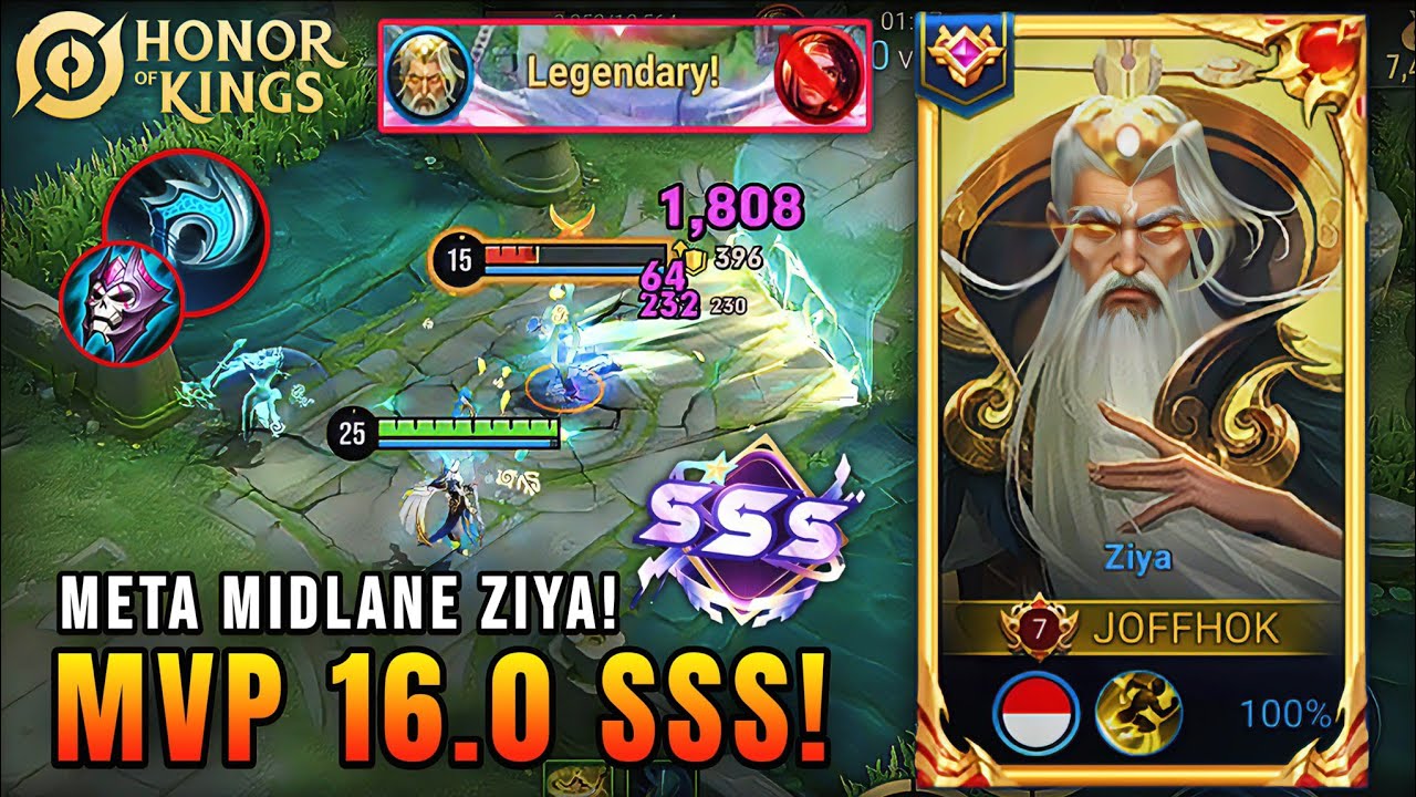 ZIYA’s Meta Mid Lane! 16.0 SSS MVP | High-Rank Match Gameplay | Honor of Kings