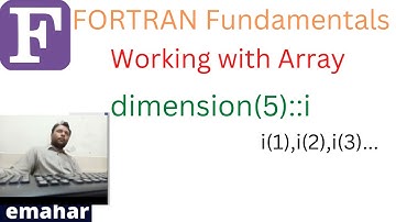 Working with Array |FORTRAN