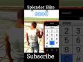 Splendor Bike Cheat Codes | Indian Bikes Driving 3D New Update | #shorts #gaming #trending #gta