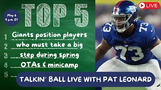 Talkin' Ball LIVE with Pat Leonard: Top 5 Giants players who must take the biggest step this spring