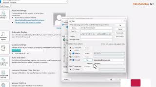 Configure Automatic reply (Out Of Office) with Automatic Reply Rules | Automatic reply in outlook