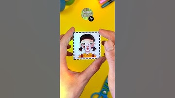 Paper Craft DIY Trick with Cute Doll by Squid Game #squidgame #papercraft #trick #craft #diy
