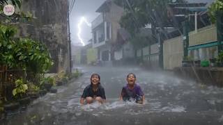 EXTREME WEATHER in Indonesia ⚡ Heavy Rain and Thunderstorms Accompanied by Strong Winds🌧️