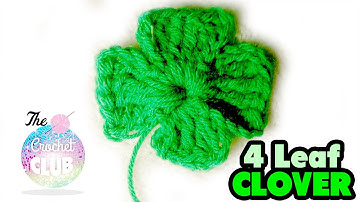 Cute Easy Crochet 4 Leaf Shamrock / Clover