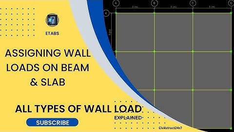 Assigning Wall load in ETABS