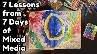 Day 7/7 || What 7 Days Of Mixed Media Taught Me ✨ #scrapbooking #mixedmedia #journaling #diy #art