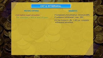 What are the Exit and Withdrawal rules under NPS?
