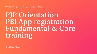 WIPRO Training and Joining Update | PJP Session| PBLApp registration| PBL app learning Java training screenshot 4
