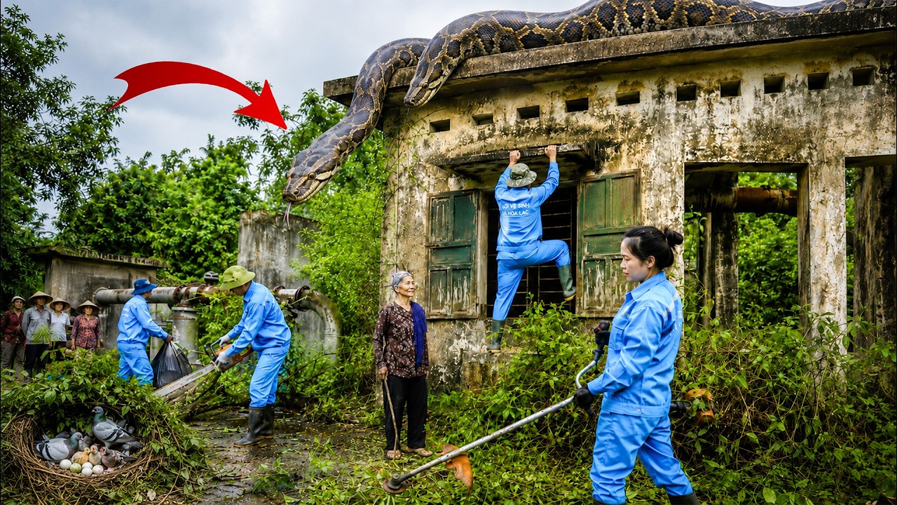 Python Falling From Roof 72 Hours of Terror: Giant Python Crawls on the Roof During Rural ...