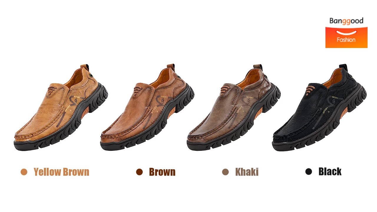 Men's Non-slip Outdoor Business Casual Leather Shoes - Banggood Fashion