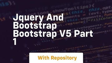 jquery and bootstrap bootstrap v5 part 1