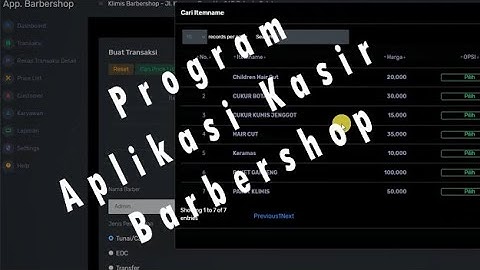 Aplikasi program software kasir barbershop