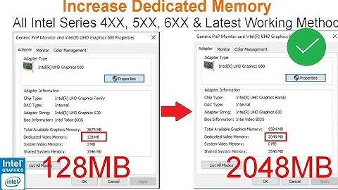 increase dedicated video memory (vram) in latest intel uhd 3x, 4x, 5x, 6x, 7x graphics for free!!!