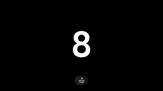 8 Second Classic Countdown Timer | Simple, Big Bold Numbers, Easy to Read, End Alarm | Good Time