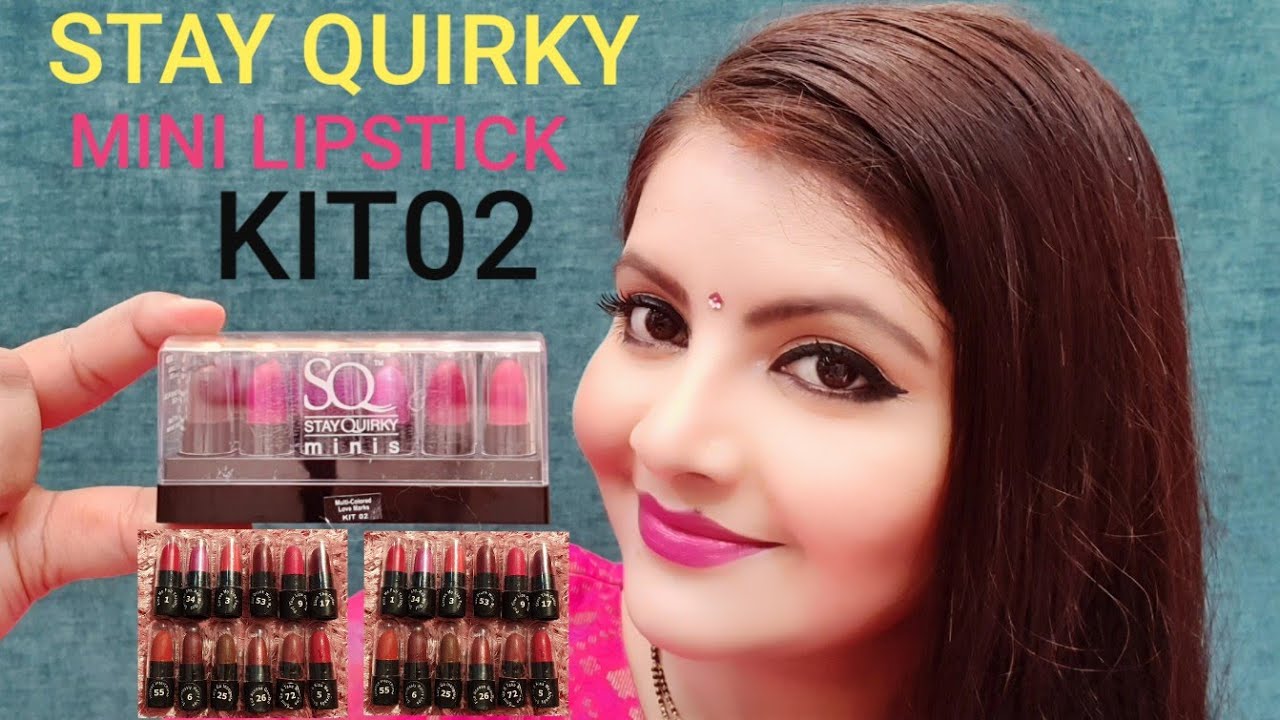 Stay quirky soft matte mini lipstick kit 2 review & lip swatches | purplle | mini lipsticks | RARA