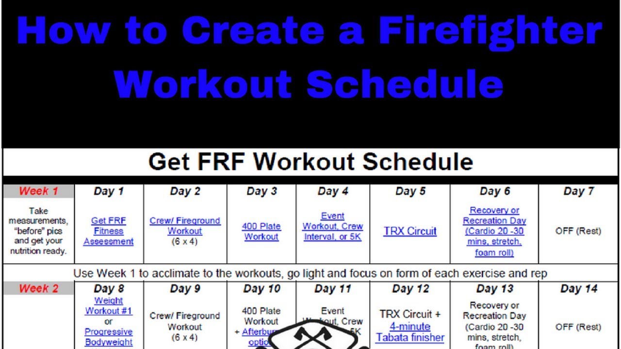 A Firefighter Workout Schedule