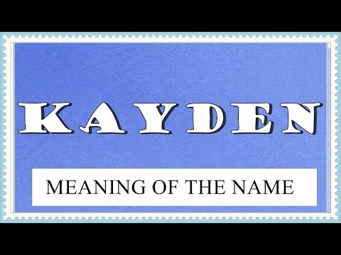 Video: Kayden İrlandiya adıdır?