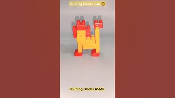 Building Blocks Lion🦁| ASMR Sound | Building Blocks ASMR #asmr #asmrsounds #diy #shorts #shortvideo