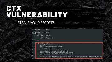 Python CTX Security Vulnerability | Library will steal your environment variables